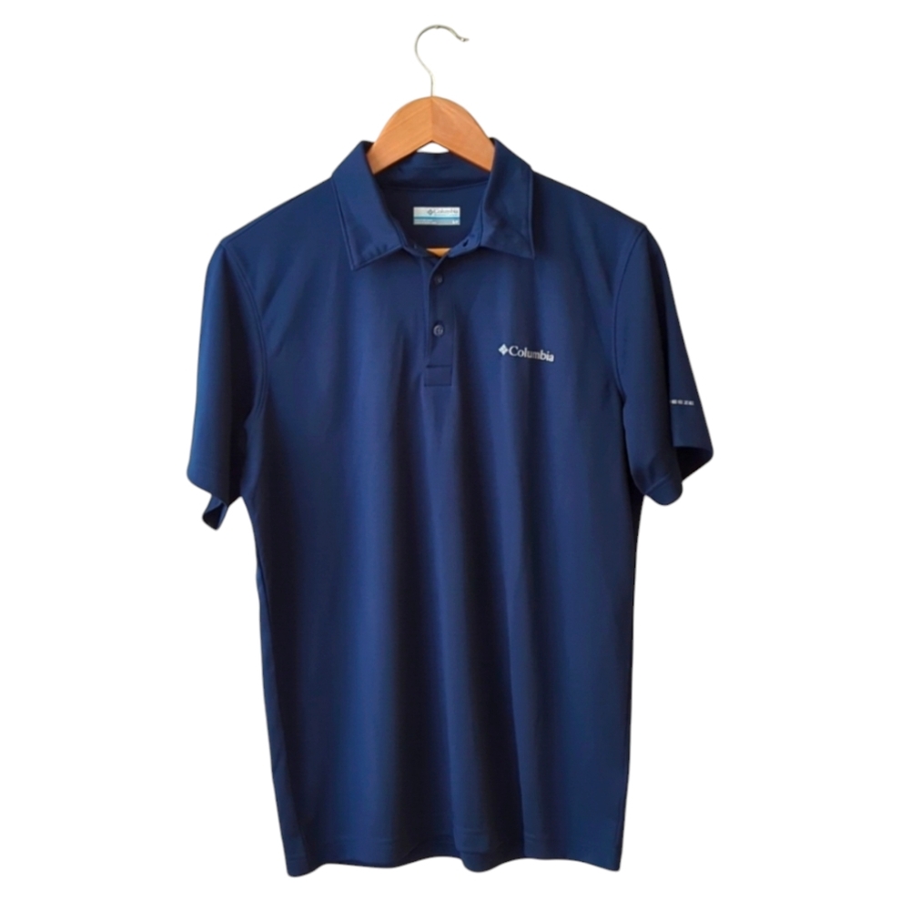 Columbia - Men's Size Small Navy Blue Omni Freeze Polo Shirt